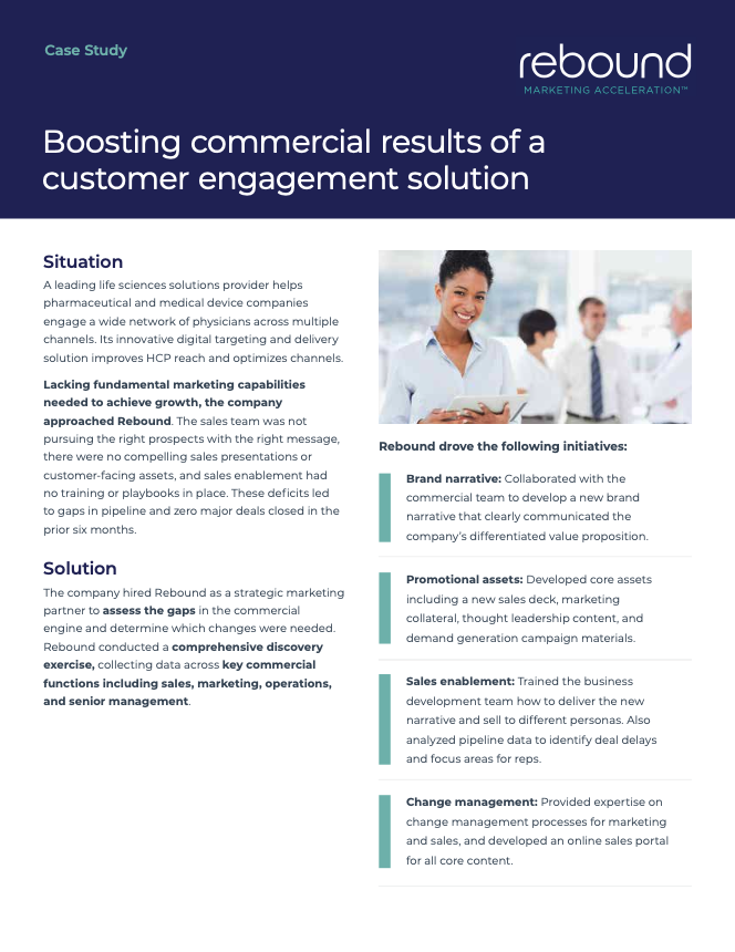 Boosting commercial results of a customer engagement solution